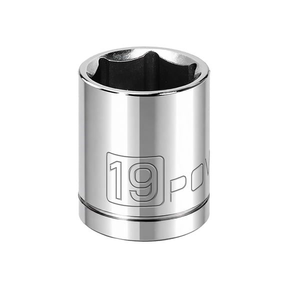 Powerbuilt 3/8 in. Drive x 19mm 6 Point Metric Socket - 940034