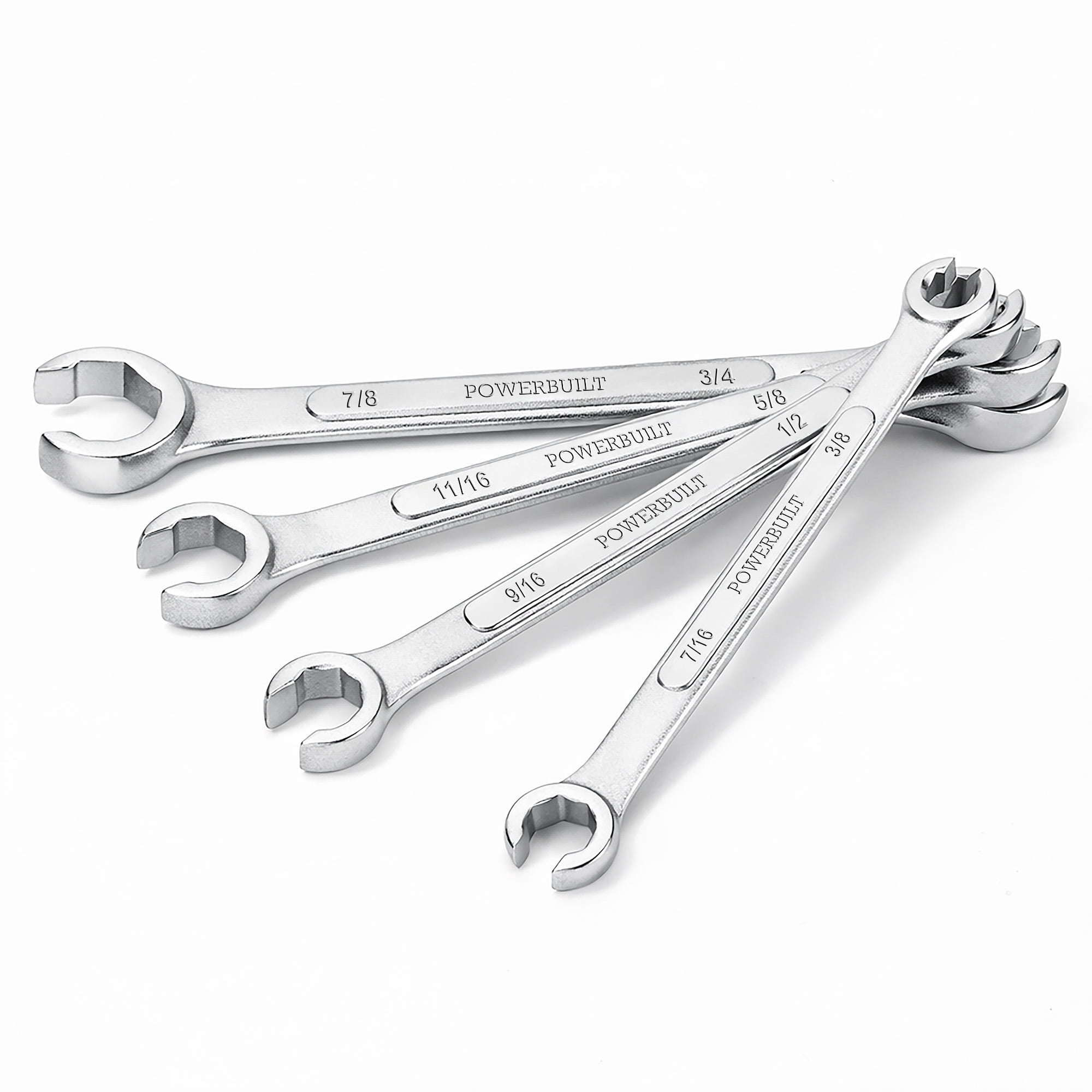 Powerbuilt 4 Piece SAE Flare Nut Wrench Set - 640185