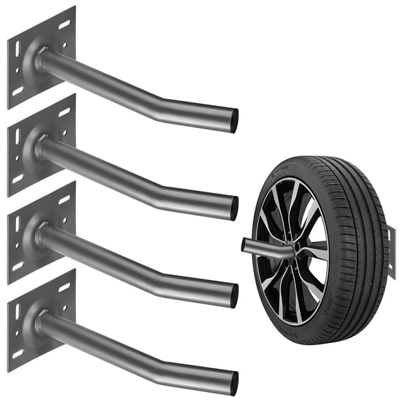 Powerbuilt 4 Piece Wall Mount Wheel with Tire Brackets - 240249