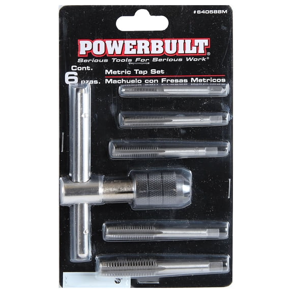 Powerbuilt 6 pc Metric Tap Set - 640588M