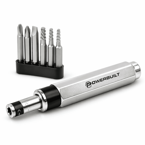 Powerbuilt 7 Piece Mini Impact Driver and Extractor Set - 647767