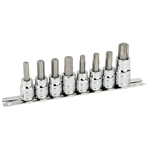 Powerbuilt 8 Pc. Disc Brake Caliper Hex/Torx Bit Socket Set - 940569