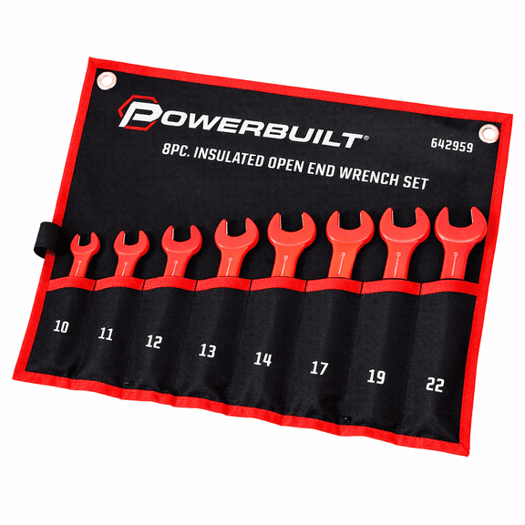 Powerbuilt 8 Piece Insulated VDE Open End Metric Wrench Set - 642959