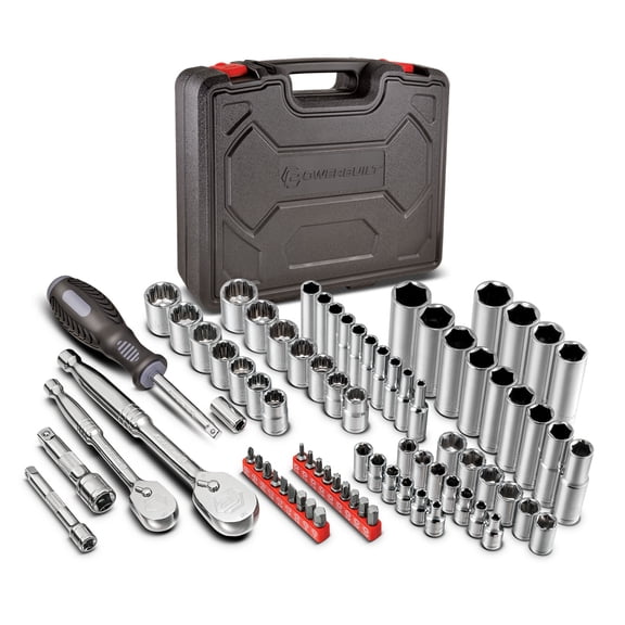 Powerbuilt 80 Piece Auto Mechanic's Service Tool Set - 642452