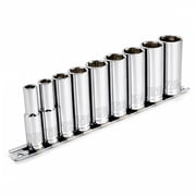 Powerbuilt 9 Piece 3/8 Inch Drive SAE 6 Point Deep Well Socket Set - 641717