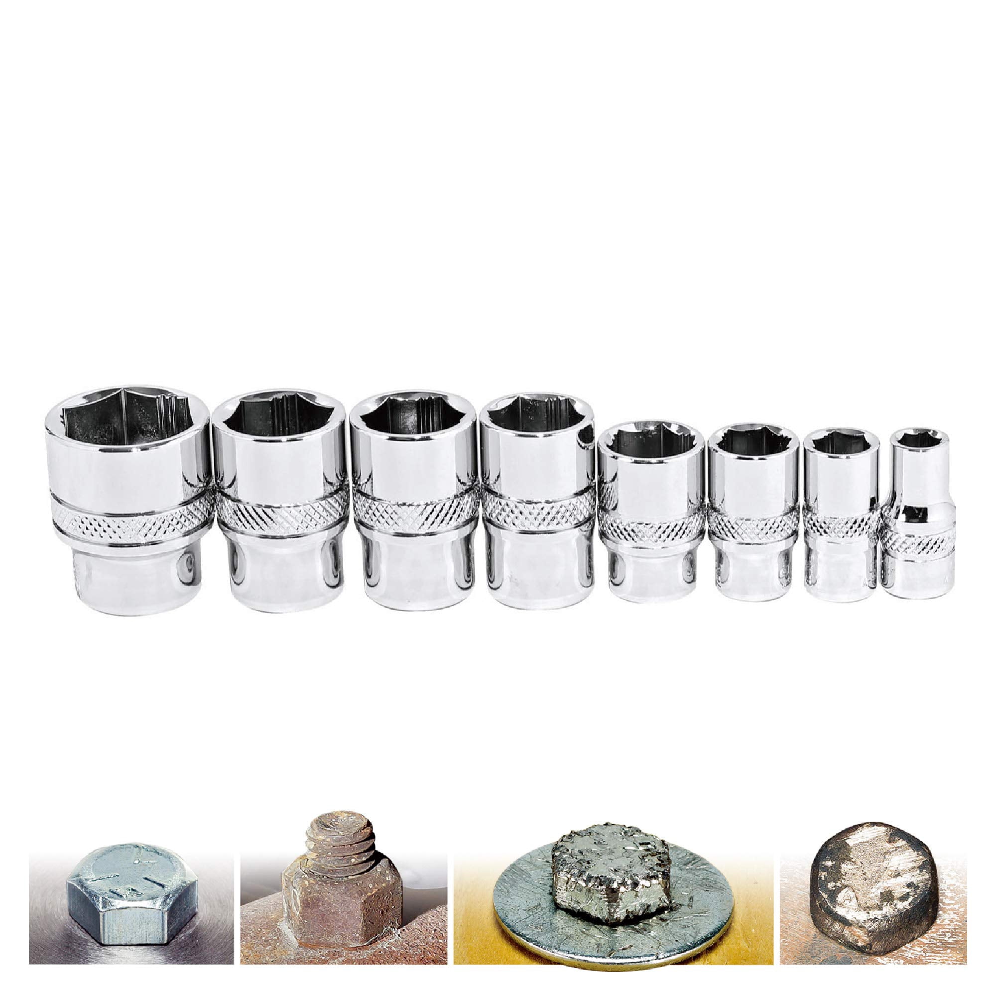 Powerbuilt 941322 8 Piece Metric Zeon Socket Set - with use for ...