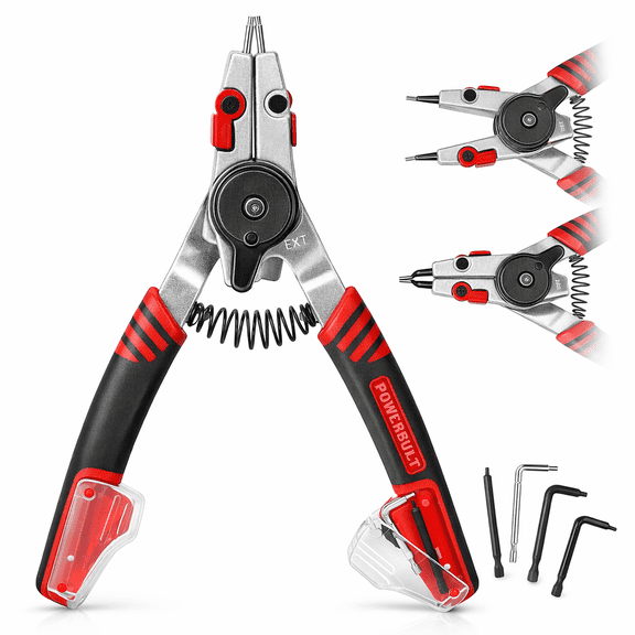 Powerbuilt Combination Switch Internal/External Snap Ring Pliers - 941336