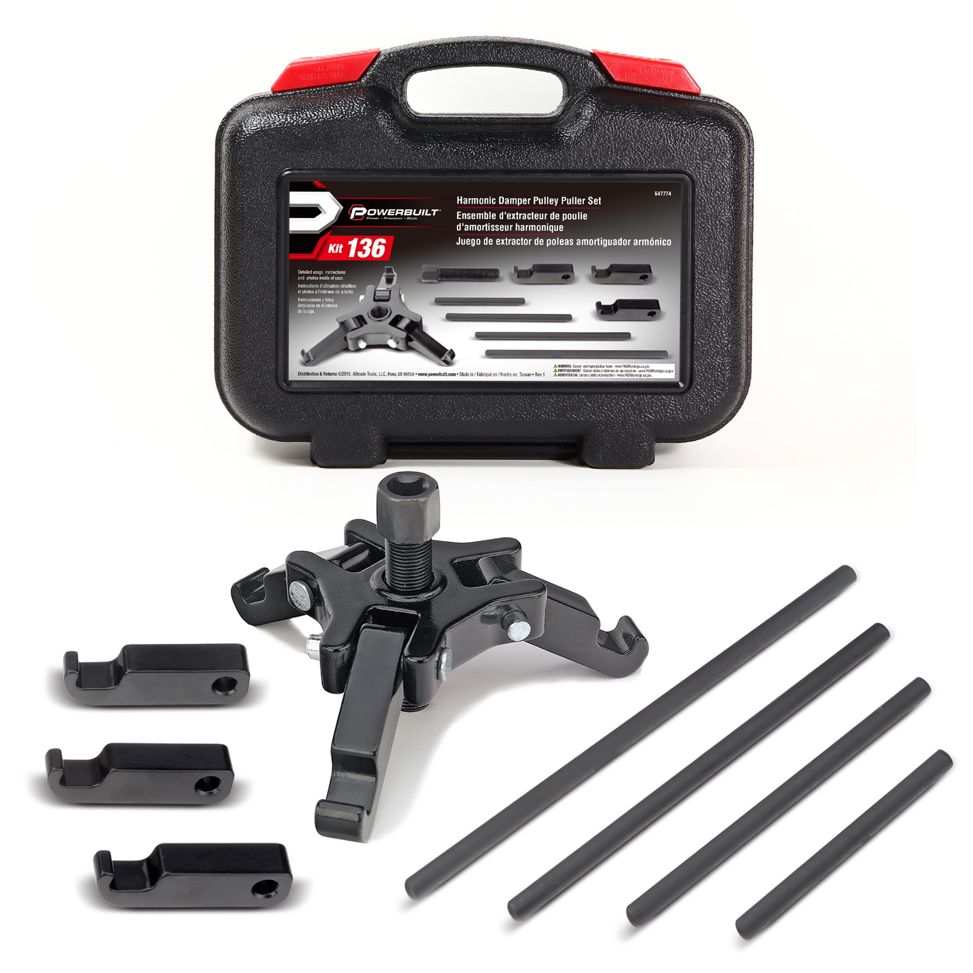 Powerbuilt Harmonic Balancer Puller and Installer Tool Set, Install and Remove Kit, Cars and Light Trucks, Storage Case - 648637並行輸入 Powerbuilt Powerbuilt Harmonic Balancer Puller ⁄ Pulley Installer
