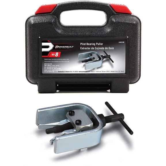 Powerbuilt Pilot Bearing Puller, Remove Bearings and Bushings, Foreign and Domestic Car Repair, Storage Case - 648619, Silver