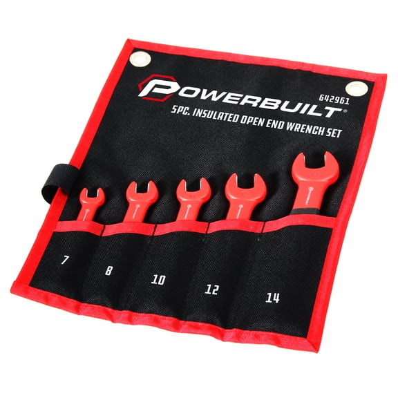 Powerbuilt 5 Piece Insulated VDE Open End Metric Wrench Set - 642961