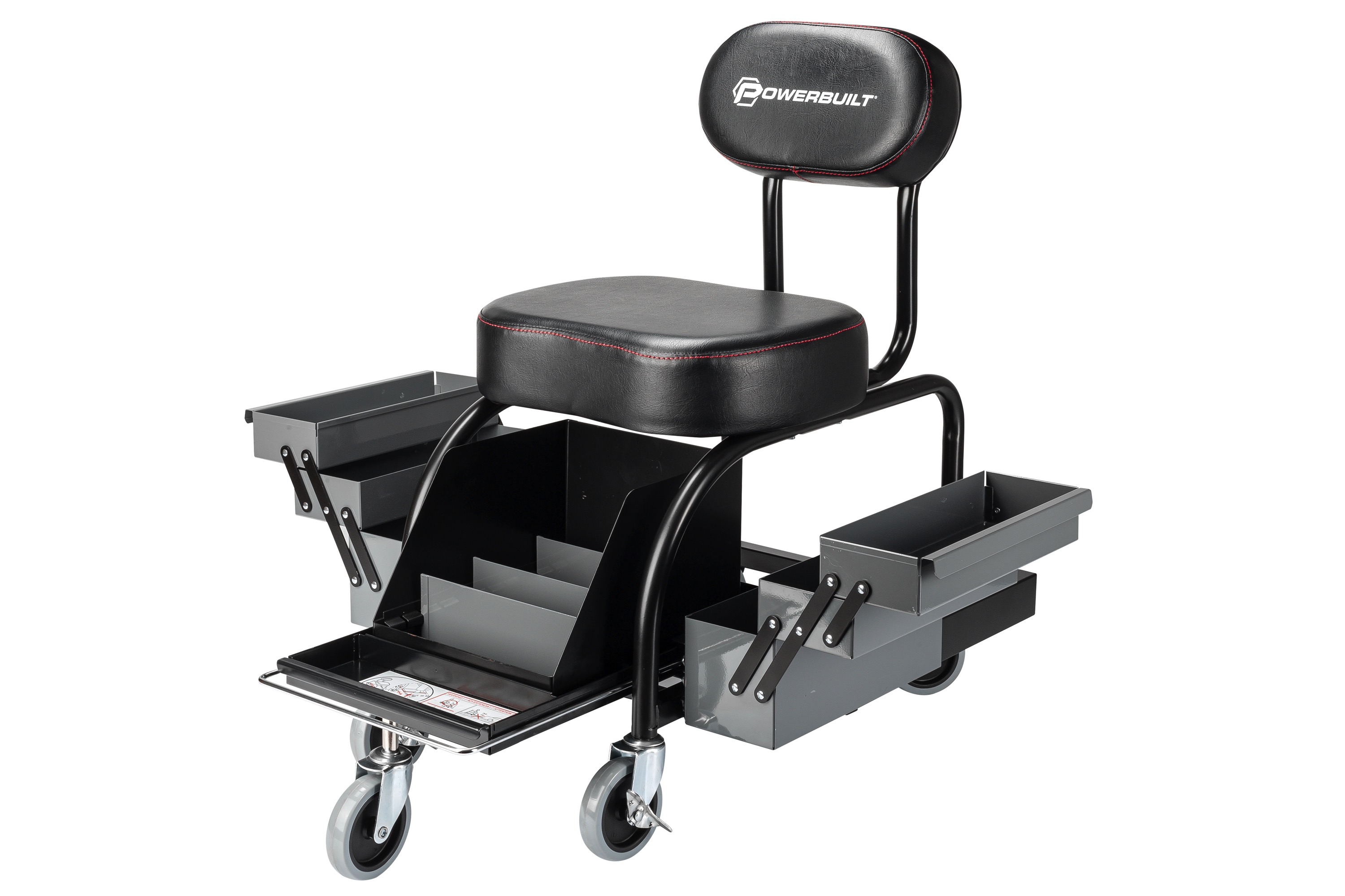 Powerbuilt Professional Shop Seat With Expandable Side Trays - 941929ECE - image 1 of 3