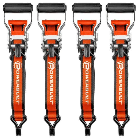 Powerbuilt Ratchet Tie Down Set 1.5 in. x 16 ft. 4-piece
