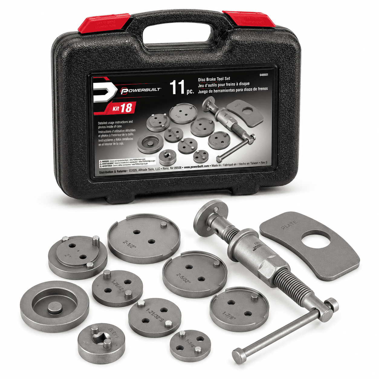 Powerbuilt Rear Disc Brake Adjust Tools Kit - 648601 - Walmart.com