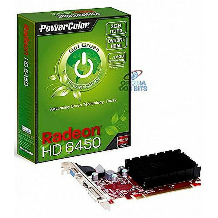 Powercolor ax6450 2gbk3 nhe powercolor go green amd radeon hd 6450 2gb ddr3 v