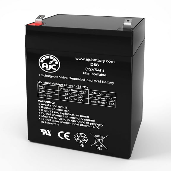 Powercom ONL-3750S 12V 5Ah UPS Battery - This Is an AJC Brand Replacement