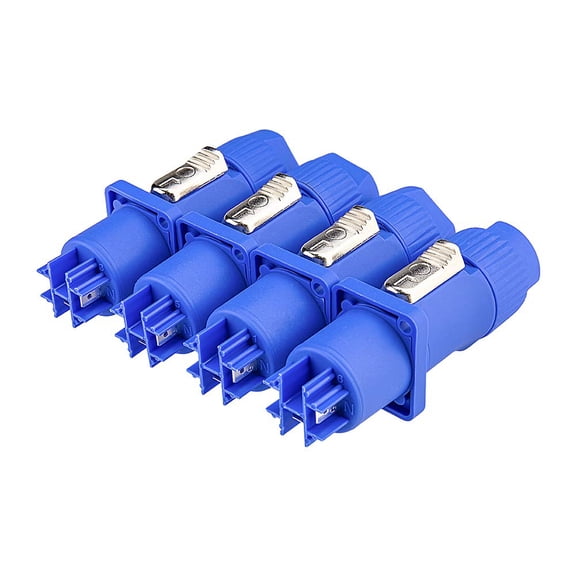 Powercon Connectors, Compatible with Neutrik Nac3mpa Powercon Adapter in Connector to Panel Mount, Male to Power Cable Connectors 4 Packs