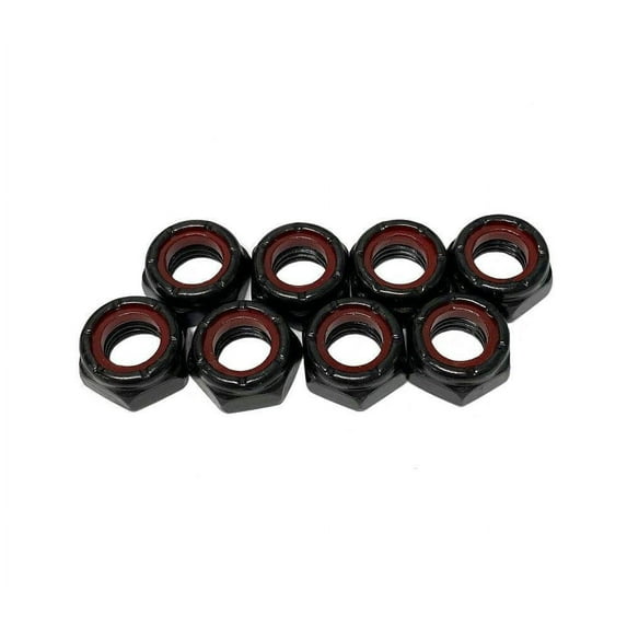 Powerdyne Roller Skate Axle Lock Nuts Black - Set of 8