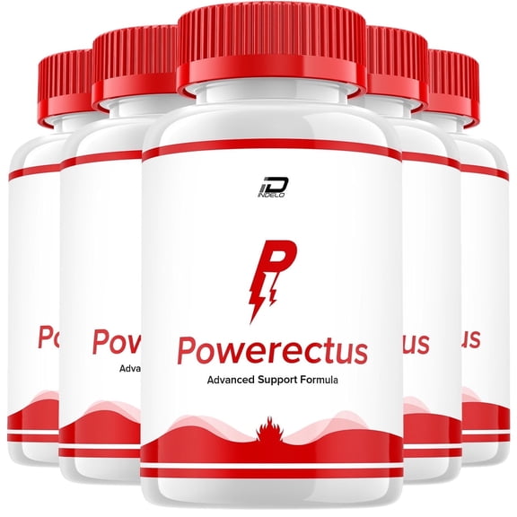 Powerectus for Men Capsules  Power Rectus Overall Health and Energy, Official Formula, Powerectus, All Natural Support Formula, 5 Pack, 300 Capsules