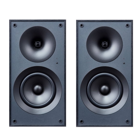 Powered Bookshelf Speakers 25W x 2 Active Studio Monitor System with 5.25 Inch Woofer Bluetooth 5.3 RCA Optical Coaxial USB Subwoofer Input Wooden Enclosure for Turntable PC TV Home Theater
