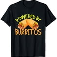 thumbnail image 1 of Powered By Burritos Salsa Tortilla Mexican Burrito T-Shirt, 1 of 4