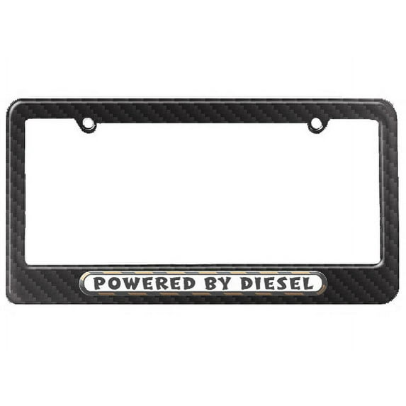 Powered By Diesel License Plate Frame