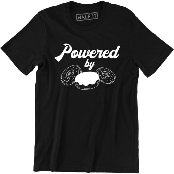 Powered By Donut Addict Owl For Donut Lover Men's Gift T-Shirt