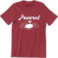 thumbnail image 1 of Powered By Donut Addict Owl For Donut Lover Men's Gift T-Shirt, 1 of 4