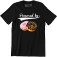 thumbnail image 1 of Powered By Donut Addict Owl For Donut Lover Men's Gift Tee Shirt, 1 of 4