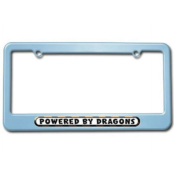 Powered By Dragons License Plate Frame