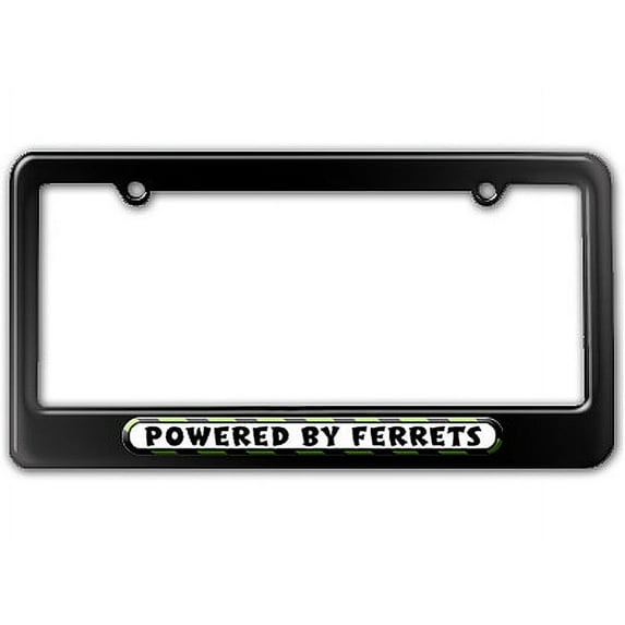 Powered By Ferrets License Plate Frame