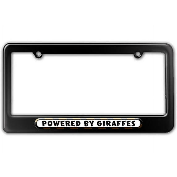 Powered By Giraffes License Plate Frame