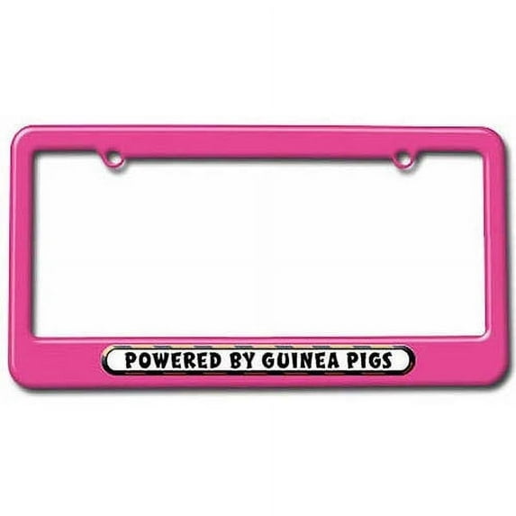 Powered By Guinea Pigs License Plate Tag Frame, Multiple Colors