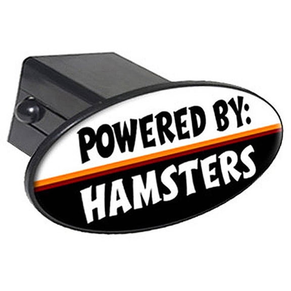 Powered By Hamsters 2" Oval Tow Trailer Hitch Cover Plug Insert