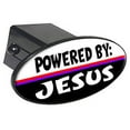 thumbnail image 1 of Powered By Jesus 2" Oval Tow Trailer Hitch Cover Plug Insert, 1 of 1