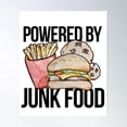 thumbnail image 1 of Powered By Junk Food Poster Wall Art, Modern Wall Decor For Living Room Bedroom, 12x18 UNFRAMED, 1 of 3