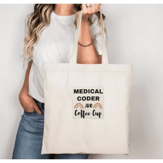 Powered By Medical Coding And Coffee A Funny Quote Art Themed Tote Bags