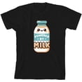 thumbnail image 1 of "Powered By Milk" Youth Black Crew Neck Short Sleeve Tee-XXL, 1 of 1