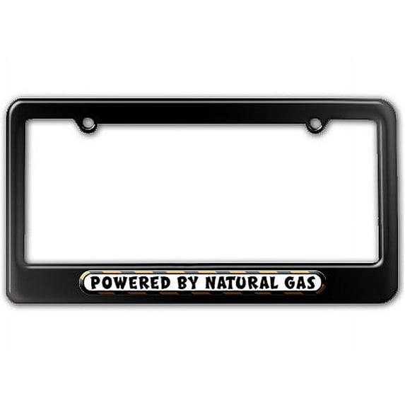 Powered By Natural Gas License Plate Frame