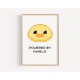 Powered By Pixels Nursery Poster, Cute Duck For Gamers, Fun Retro ...