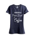 thumbnail image 1 of Powered By Pixie Dust And Coffee Women's Fashion Relaxed T-Shirt Tee Heather Navy X-Large, 1 of 3