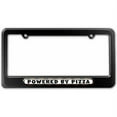 thumbnail image 1 of Powered By Pizza License Plate Tag Frame, Multiple Colors, 1 of 1