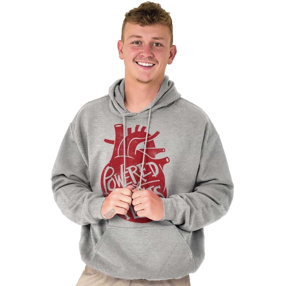 Powered By Plants Healthy Vegetarian Hoodie Sweatshirt Women Men Brisco Brands S