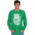 thumbnail image 1 of Powered By Plants Healthy Vegetarian Long Sleeve TShirt Men Women Brisco Brands S, 1 of 5