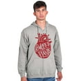 thumbnail image 1 of Powered By Plants Healthy Vegetarian Unisex Fleece Graphic Zip Up Hoodie Brisco Brands 4X, 1 of 5