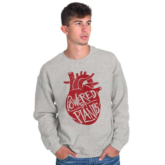 Powered By Plants Healthy Vegetarian Unisex Plus Fleece Graphic Sweatshirt Brisco Brands 5X