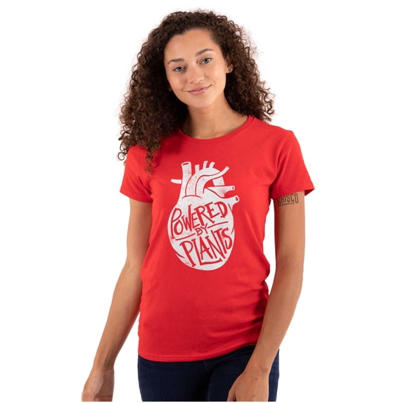 Powered By Plants Healthy Vegetarian Womens Slim Fit Graphic Tee Brisco Brands S