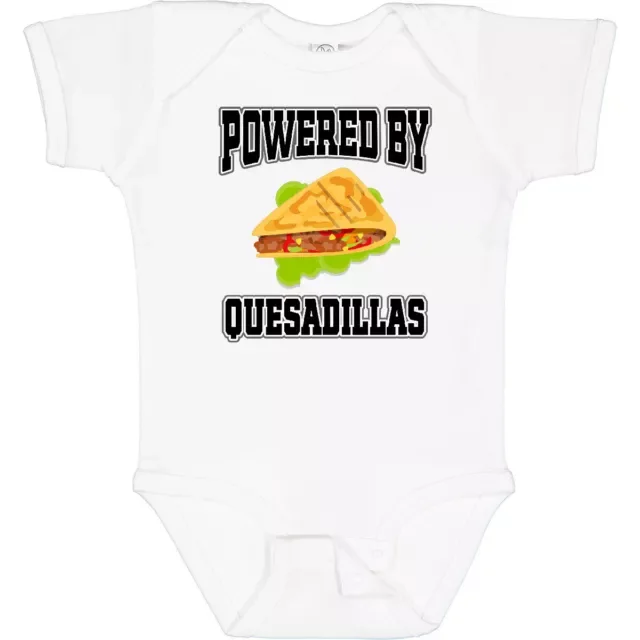 Powered By Quesadillas Baby Bodysuit Quesadilla Tortilla Cheese Snack Bodysuit Cute Baby Onesie, BABY BODYSUIT LAT 4424