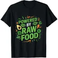 thumbnail image 1 of Powered By Raw Food Vegan Vegetarian Plant Based DietUnisex T-Shirt ,up to size 5XL, 1 of 2