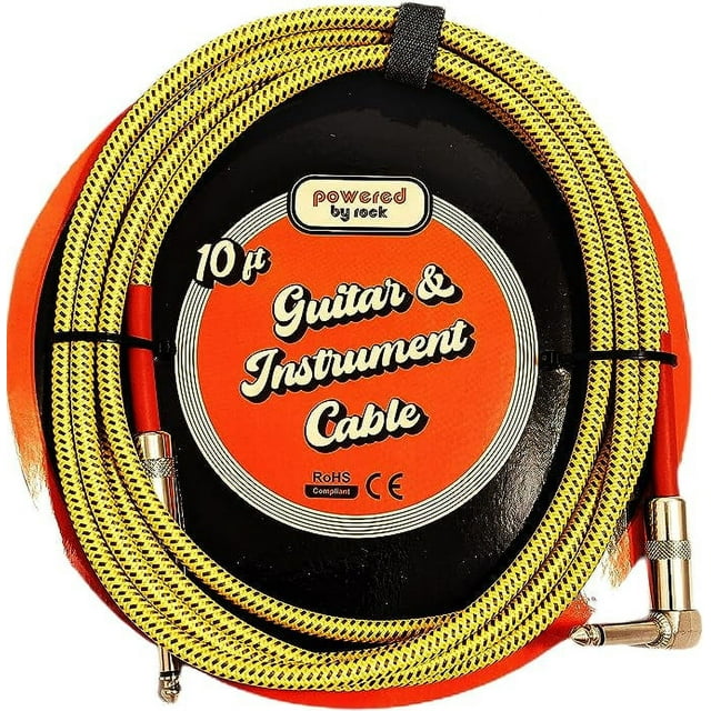 Powered By Rock Guitar Cable 10 ft Instrument Cable for Electric