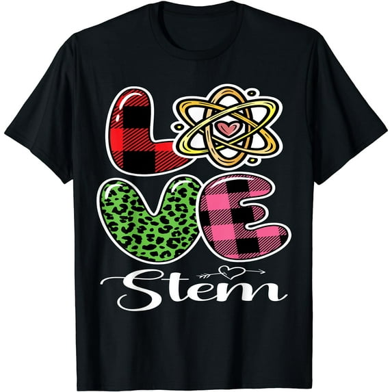 Powered By Stem Science Technology Engineering Math Teacher T-Shirt Black 4X-Large